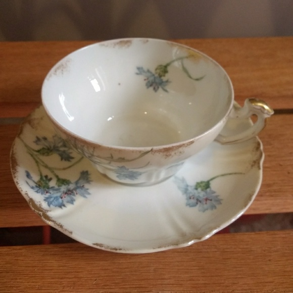 limoge Other - Limoges, Bone China Tea Cup and Saucer, 1910